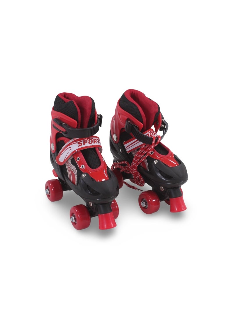 4-Wheel Roller Skates (M) – Red - Image 1